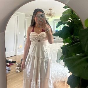 Strapless twist tie maxi dress - women's medium